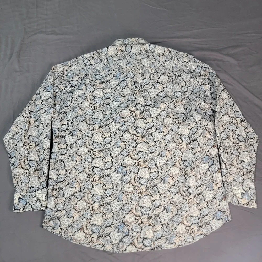 Alan Flusser Paisley Shirt Mens XL Long Sleeve Button‎ Down Multicolored AOP
